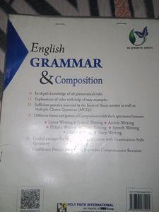 Holy Faith English Grammar Book For Class 9 And 10