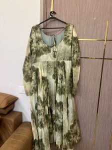Floral Print Anarkali Dress