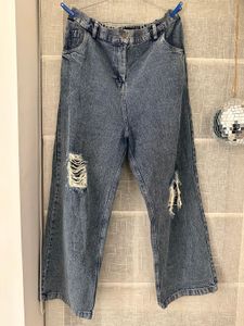 Ripped Wide Leg Jeans