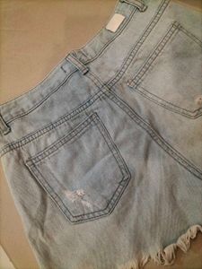 Distressed Denim Shorts