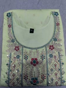 Yellow Chanderi Cotton Woven Design Kurta Sets 😍
