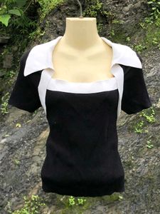 Chic Black & White Top