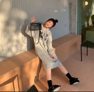 Comfy Gray Hoodie Dress