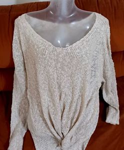 Oversized Mesh Sheer Knitted Top