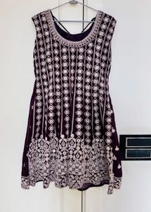 Embroidered Fit & Flare Dress
