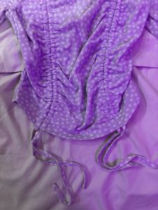 🎀Lavender Mesh Top.SIZE-28-34.NOT WORN EVEN ONCE
