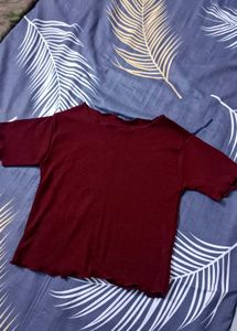 Cute Black and Maroon Tank Top