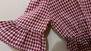 Red &amp; White Gingham Top