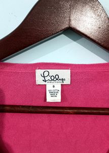 Pink Long Sleeve  Crop Top
