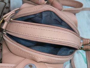 Peach Colour Partywear Sling Bag