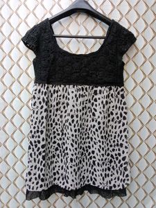 New With Tag Korean Midi Polka Half Dress