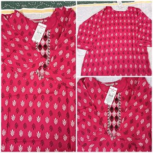 Stylish Pink Printed Kurta