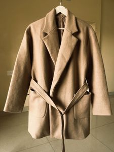 Belted Wool Blend Coat