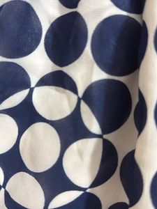 Navy Blue And White Polka Print Frock