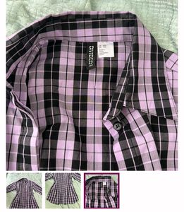 H&amp;M PURPLE PLAID DRESS