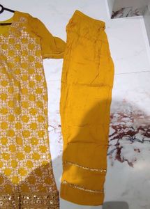 🔥Yellow Embellished Salwar Kameez🔥