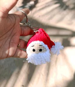 Santa Face Keychain