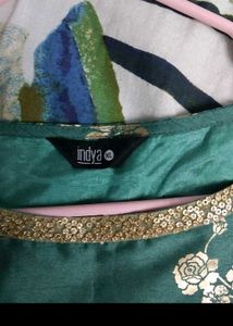 Indya Silk Gown Xl Size Side Zip Open