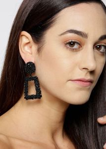 Dressberry Black Statement Earrings