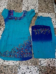 Price Drop Only For Today,😊Beautiful Short Kurta Plazo Set, For Girls Of 12 To 15 Years Age, This I Got From My Small Sister Closet😊🥰😍 Get Freebies For Sure😍