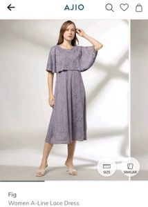 FIG Lilac/Lavender Lace A-Line Dress
