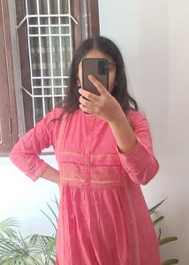 Pretty Pink Anarkali Kurti