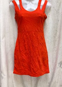 7177. Cute Orange Mini Dress