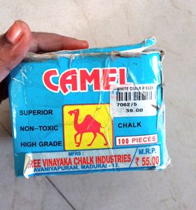 Camel Dustless White Chalk Pieces - 40 Piece