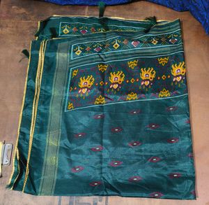 Potala Print Tussar Silk Lehenga Choli Dupatta Set