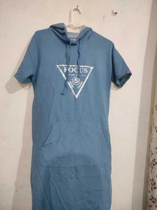 Blue Hoodie Dress