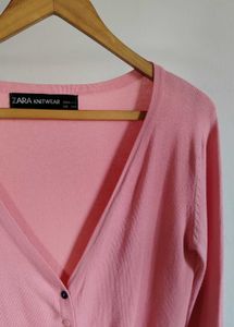 Pink Knit Cardigan
