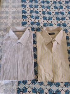 2 Branded Men Shirts 42 Inch, John Players, Zodiac