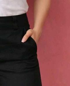 Black Flared Leg Trousers