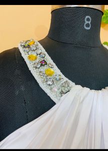Elegant White Halter Gown