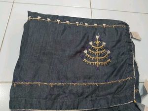 &#39;Navy Blue&#39; Gotta Patti Sarees With Blouse