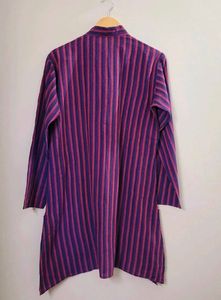 Khadi Striped Purple Kurta