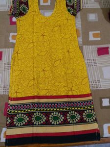 Yellow Print Kurti