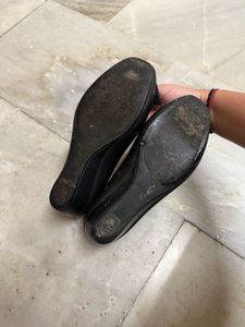 Black Bow Ballerinas