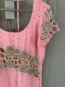 Pure Georgette Cutwork Short Kurta