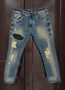 Distressed Light Wash Jeans