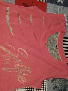 Pink &#34;Selfie&#34; Cutout Top