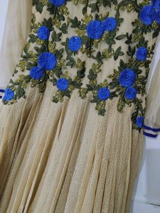 Beautiful Floral Gown With Matching Dupatta