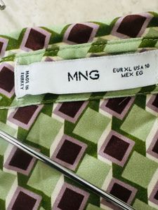 MANGO Green Sustainable Printed Mini Dress