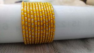Glass Bangles Set Of 3 (RED, YELLOW, GREEN)