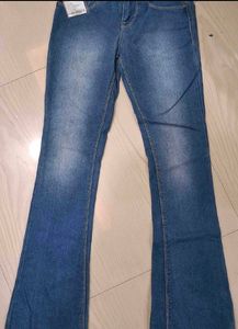Women Blue Bootcut Heavy Fade Stretchable jeans