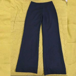 Highrise Black Straight Fit Trousers