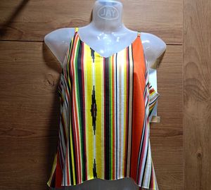 &#39;SHEIN&#39; Multicolor Striped Sleeveless Camisole Top