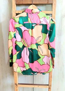 Multicolour Satin Shirt Size-36