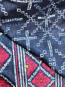 Boho Diamond Print Dupatta with Tassels