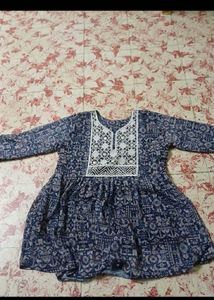 Blue Printed Top